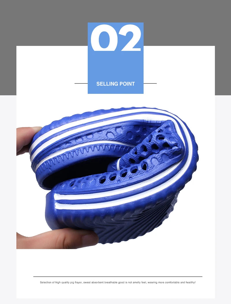 YRZL Men Shoes Beach Slippers Unisex Hollow Out Casual Women Beach Sandal Flip Flops Shoes Non-slip Size 36-45 Mens Slippers