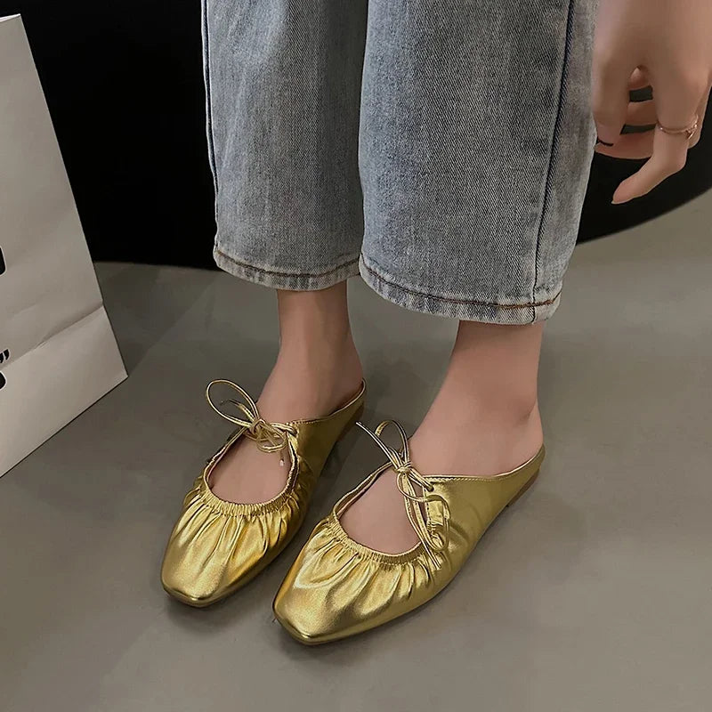 Shoes for Women 2024 High Quality Mules Women's Slippers Fashion Light Wild Casual Slippers Women Solid Closed Toe Shoes Female