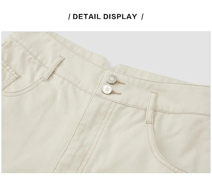 Semir Casual Trousers Women High Waisted Open Show Leg Length 2024 New Summer Ins Tide Simple Basic Shorts Versatile - reetell