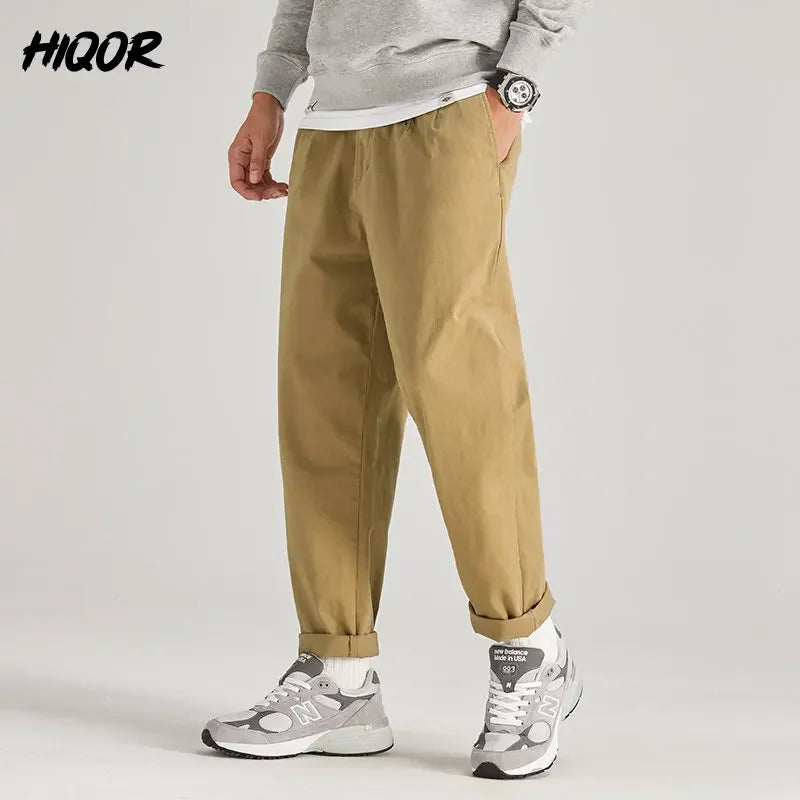 HIQOR Brand Japanese Cargo Trousers for Men New Men's Black Casual ArmyGreen Pants Trousers Men's Jumpsuit Male Oversize Pants