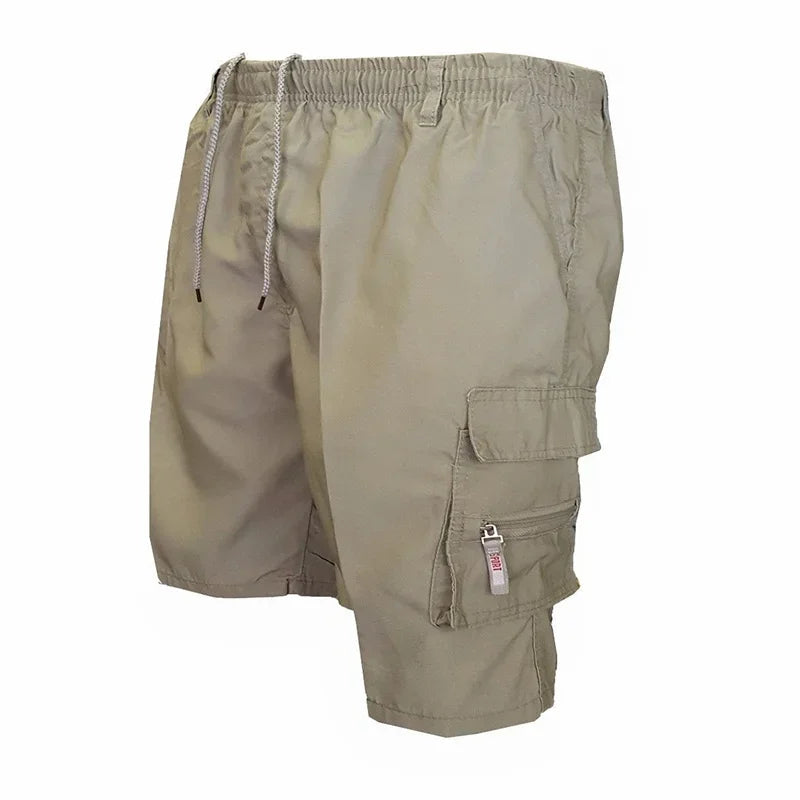 Men's Cargo Shorts Mens Tactical Shorts Casual Big Pocket Sports Slacks Casual Fashion Knee-length Cargo Short Pants Summer Male - reetell