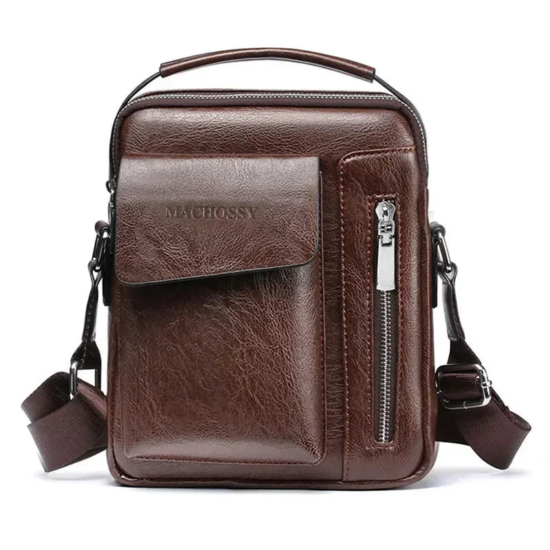 Casual Men Shoulder Bag Vintage Crossbody Bags Male Bag PU Leather Handbag Capacity Men Messenger Bags Tote Bag