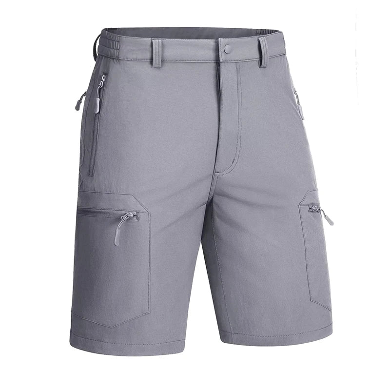 MAGCOMSEN Summer Quick Dry Men's Shorts Working Travelling Short Pants with 5 Zipper Pockets - reetell