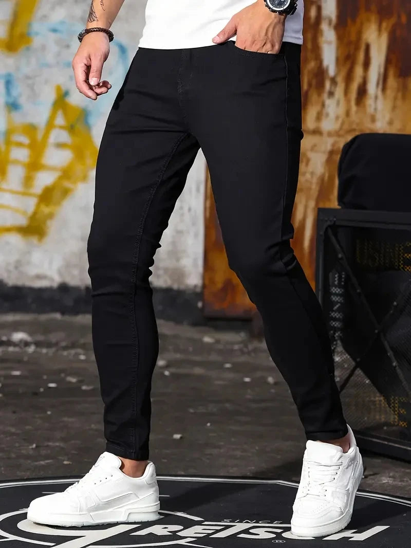 Fashion Casual Mens Stretch Skinny Jeans Male Slim Fit Pencil Denim Cowboys Aesthetic Pants Men Clothing ﻿ - reetell