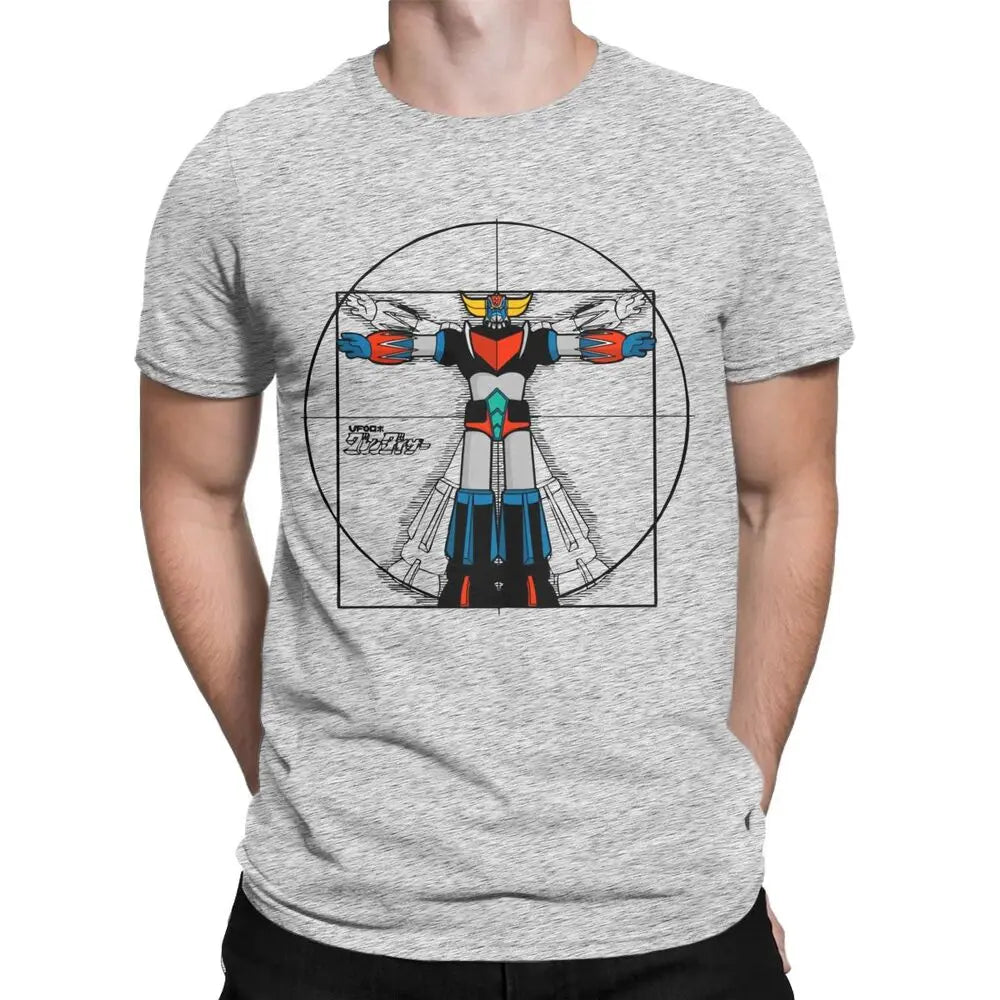 Men 192 Vitru Grendizer Goldorak UFO Robot T Shirt  100% Cotton Clothing Vintage Short Sleeve Tee Shirt Gift Idea T-Shirts - reetell