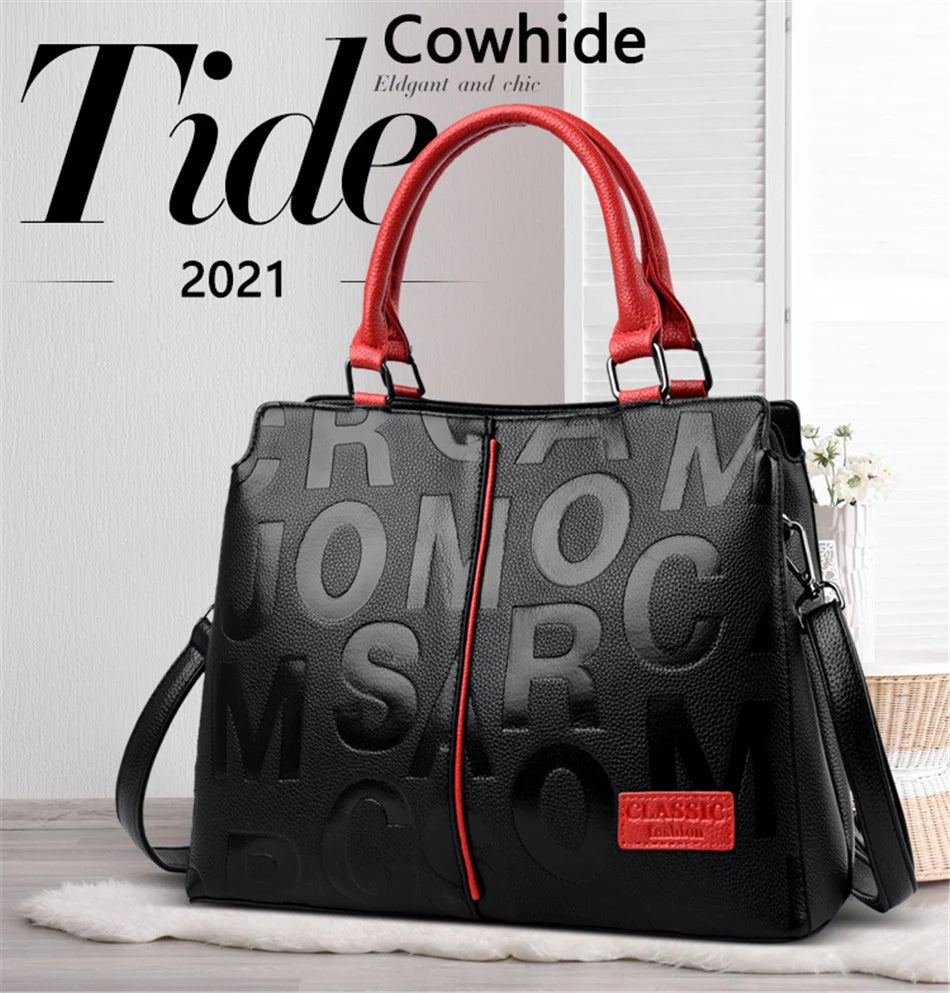 Designer Top-handle Bag Luxury Handbags Women Leather Bags Vintage Ladies Shoulder Crossbody Bags for Women 2024 Female Tote Bag