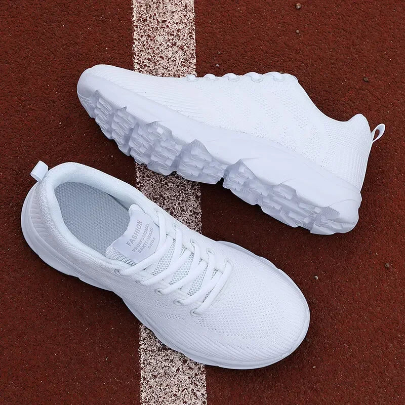 Woman Sneakers Casual Shoes 2023 New Breathable Walking Mesh Lace Up Flat Vulcanized Shoes Women Tenis Running Shoes for Women