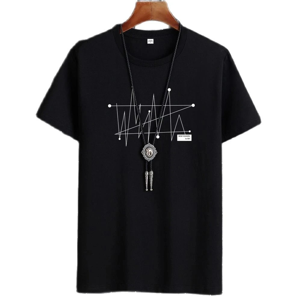 Manga Tshirt Tops Oversize Men Loose Tee 100% Cotton Fashion Goth Print Men's Short Sleeve T-shirt Summer New Male Casual Tshirt - reetell