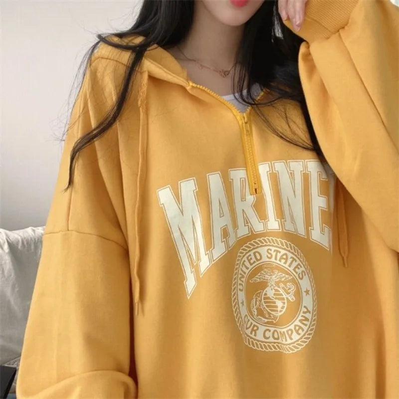 Green Hoodies Sweatshirts for Women Yellow Hooded Sport Female Clothes Emo Y 2k Vintage Winter Cold Xxl New in On Promotion Tops - reetell