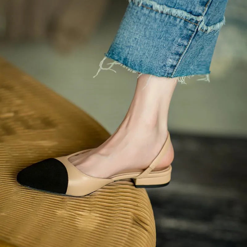 All-match Flat Shoes Women Sandals Non-Slip Soft Leisure Shoes Mixed Colors Comfort Low Heel Femme Thick Bottom Designer Shoes - reetell