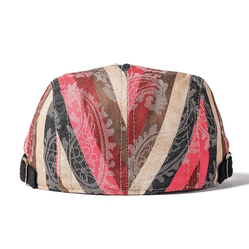 2023 Four Seasons Cotton Print Newsboy Caps Flat Peaked Cap Men and Women Painter Beret Hats 160