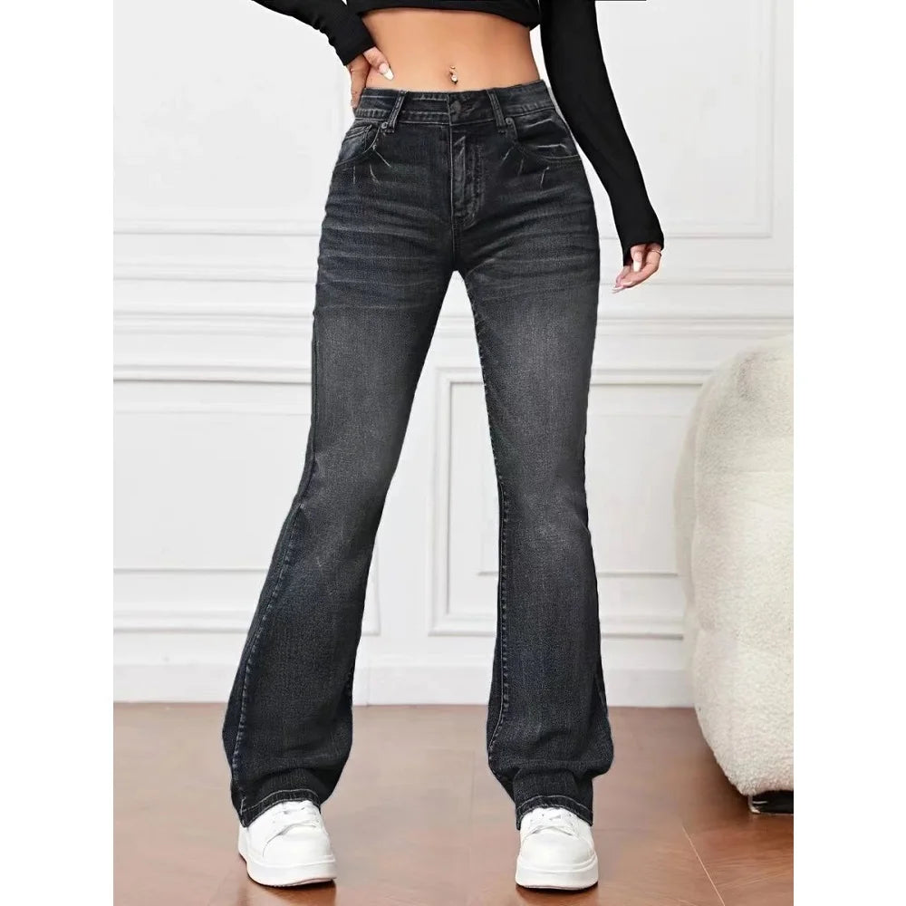 Women Stretch Denim Jeans Ladies Slim Straight Pants Casual Pantalones de mujer pantalon femme - reetell