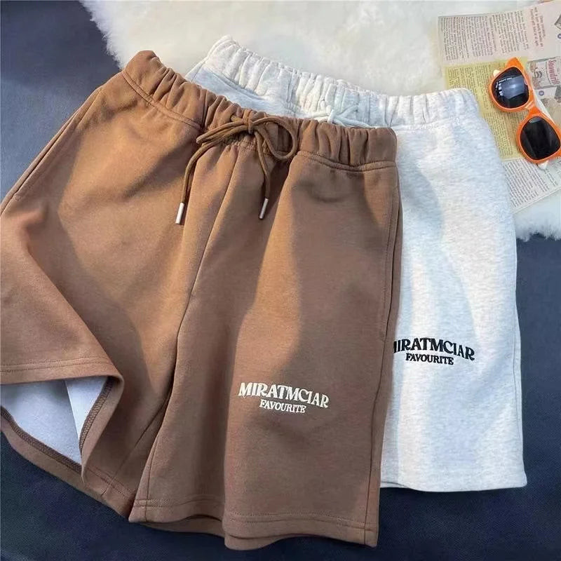 Summer New Leisure Fashion Sports Shorts Street Man Fashion Minimalist Sports Beach Pants Letter Embroidered Cotton Shorts - reetell