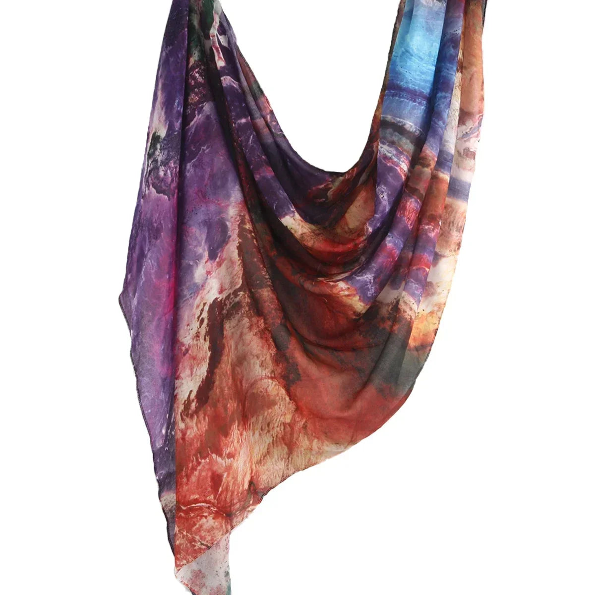 2024 New Print Breathable Hijabs Rayon Viscose Woven Tie-Dye Colorful Shawls Muslim Women Head Scarf Hijabs