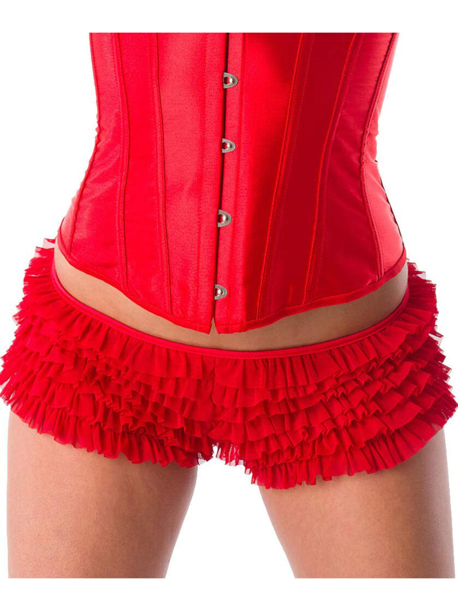 Sexy Womens Boy Shorts Panties Coquette Ruffle Shorts Bloomers Lace Sissy Frilly Knickers Layered Boyshort  Clubwear Dance Short - reetell