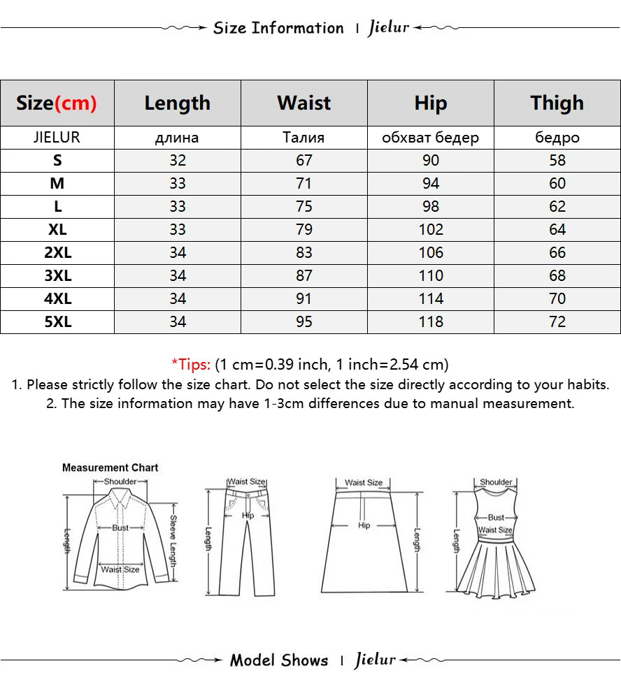 Jielur Summer Black Women Denim Shorts Women S-5XL Harem Ruffled White Blue High Waisted Shorts Female Elastic Short Jeans - reetell