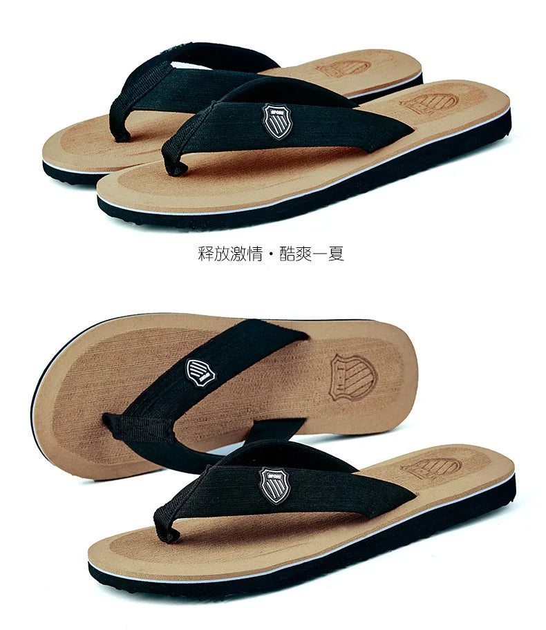 2024 New Shoes Men Summer Men Flip Flops High Quality Beach Sandals Anti-slip Zapatos Hombre Casual Shoes Man Slippers