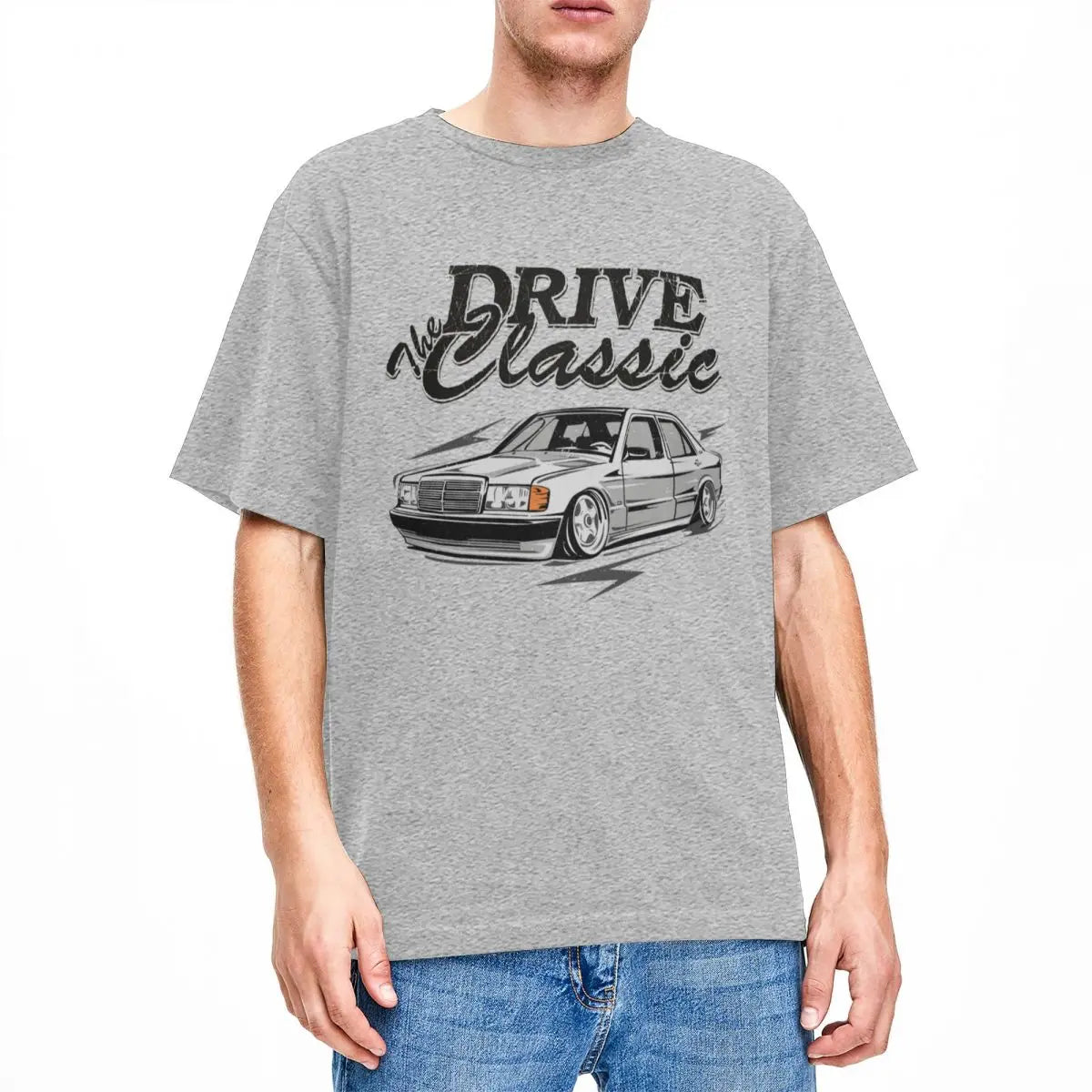 Awesome W201 Drive The Classic Car T-Shirts for Men Women Crew Neck Cotton 190E Vintage Cars Short Sleeve Tees 6XL Tops - reetell