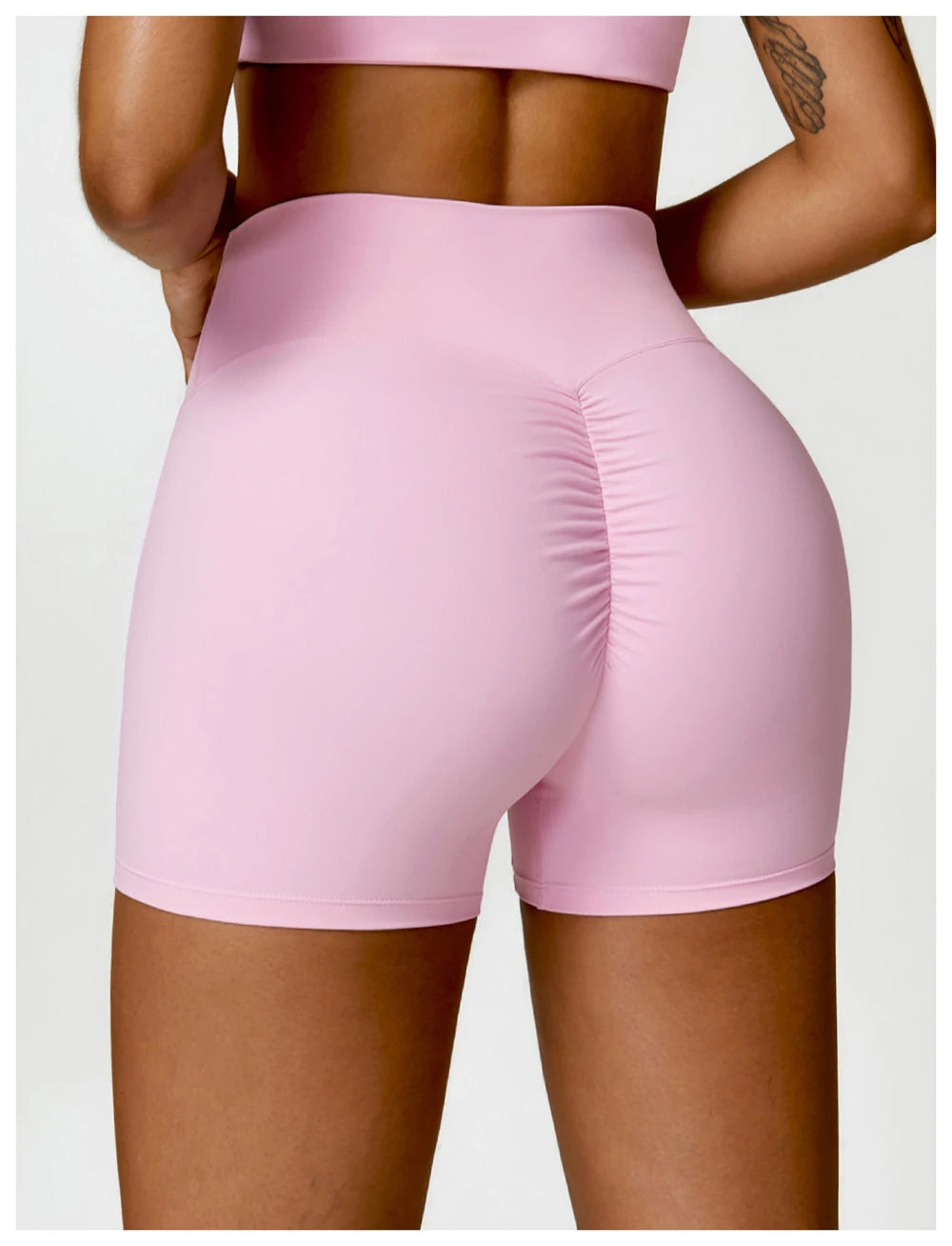 Women's Fitness Leggings Pink Mini Shorts Sports Tights Sports Pants For Women Clothes Gym Sportwear Jogging Running Accessories - reetell