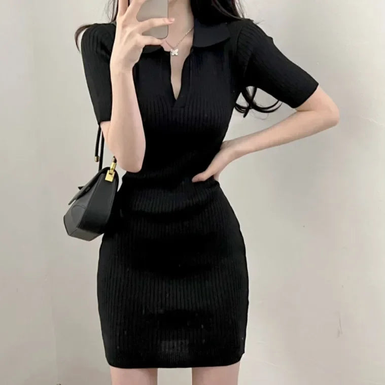 White Female Dresses 2024 Tight Mini Purple Clothing Bodycon Short Black Women's Dress Loose New in Cotton Promotion Outfits Y2k - reetell