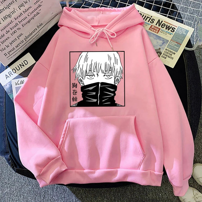 Anime Inumaki Toge Printed Hoodies Men/Women Sweatshirts Casual Hoodie Personality Pullover - reetell