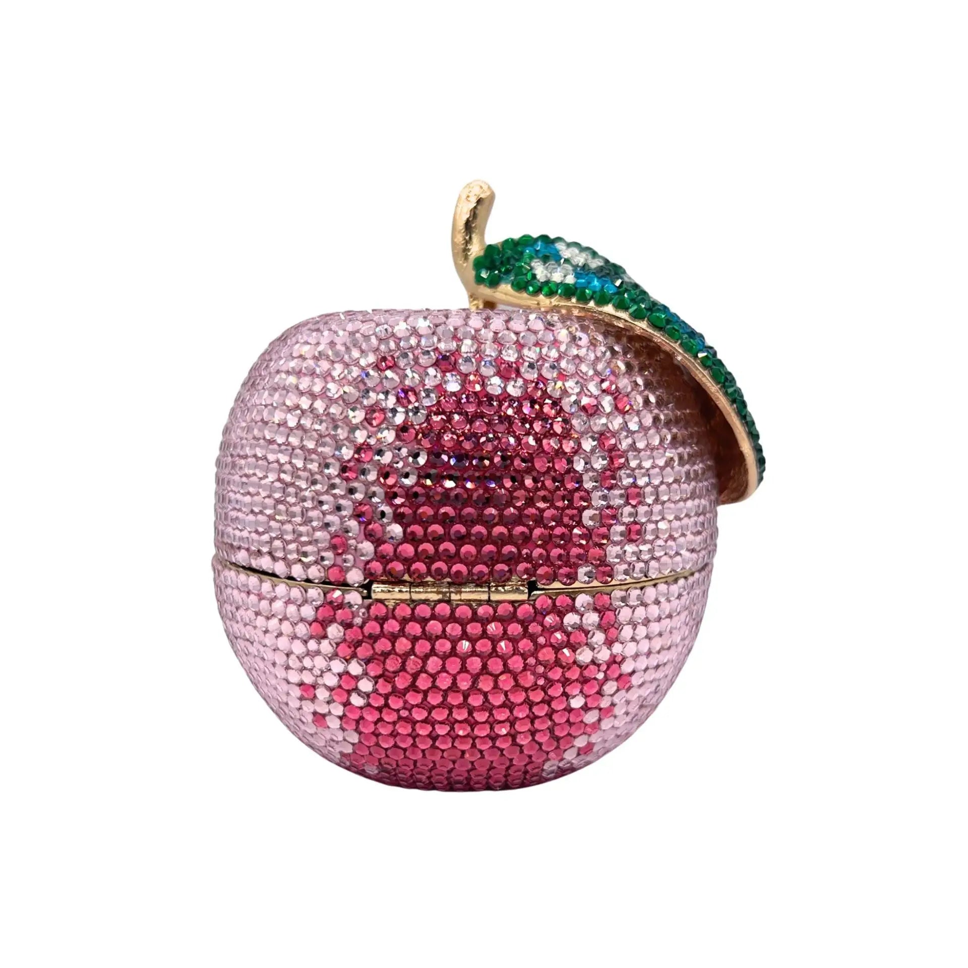 XIYUAN Apple Fruit Crystals Evening Clutch Bags Women Gems Shoulder Bags Bling Diamond Metal Clutch Purses Wedding Party Purse