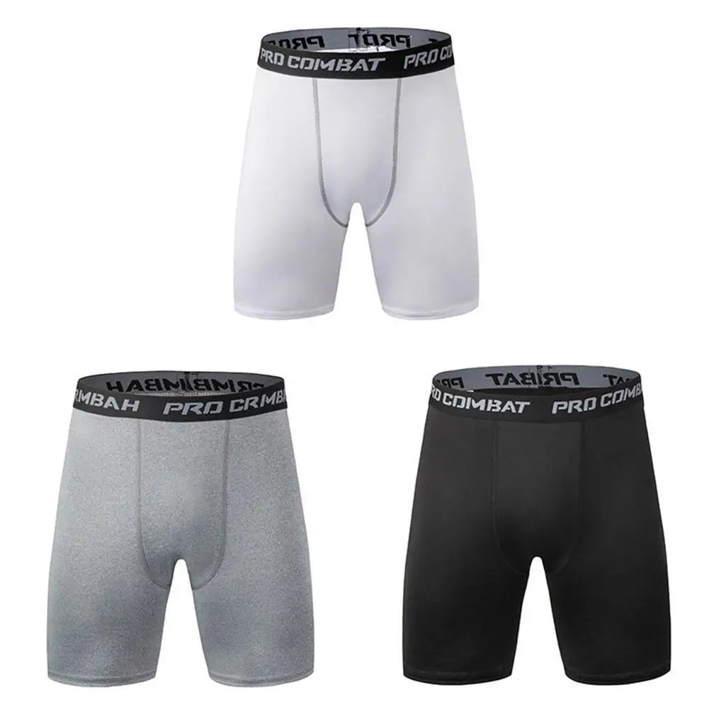 Sports Men Leggings Male Fitness Pants Elastic Compression Tights Gym Running Training Shorts Quick Drying Bottoming Shorts