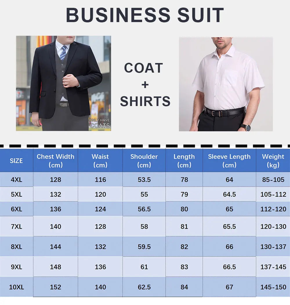 GROOMXLUXE Plus Size Male Suit For Wedding Business Men's Suit Jacket Coat 2024 Black Classic Fashion Oversized Costume 4XL-10XL - reetell