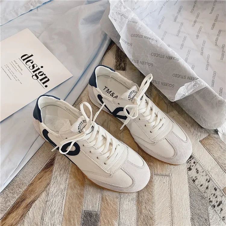 Retro Women Flat Bottom Casual Lightweight Breathable Classic Jogging Sneakers Vulcanize Walking Shoes Female Outdoor Trainers