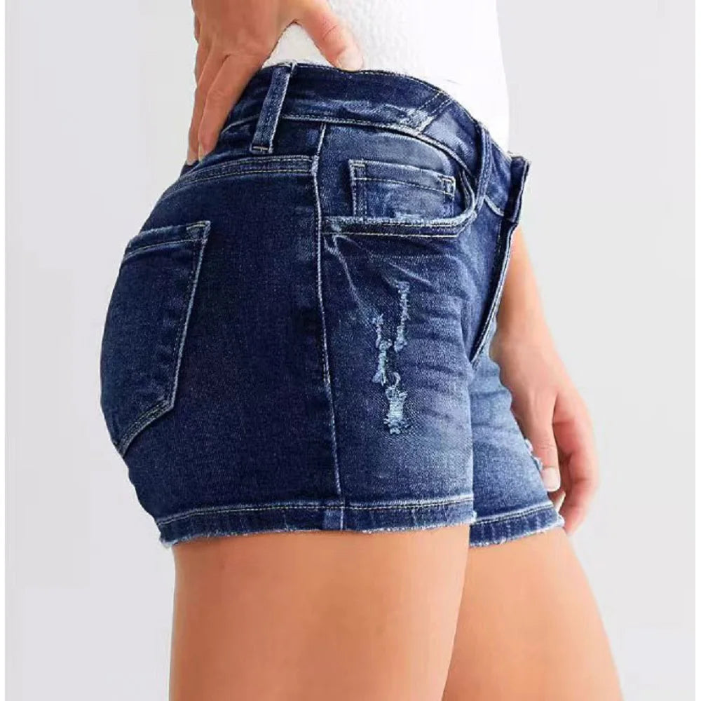 ﻿ Women Summer Denim Shorts Ladies Ripped Hole Jeans Short Pants Ropa para mujer - reetell