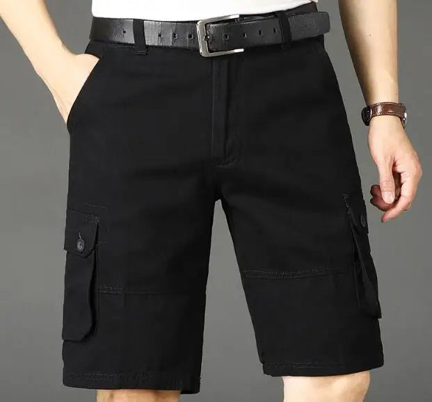 Khaki Half Men's Cargo Shorts Solid Male Bermuda Short Pants Big and Tall Designer Jogger Baggy New In Homme Jorts Cotton Luxury