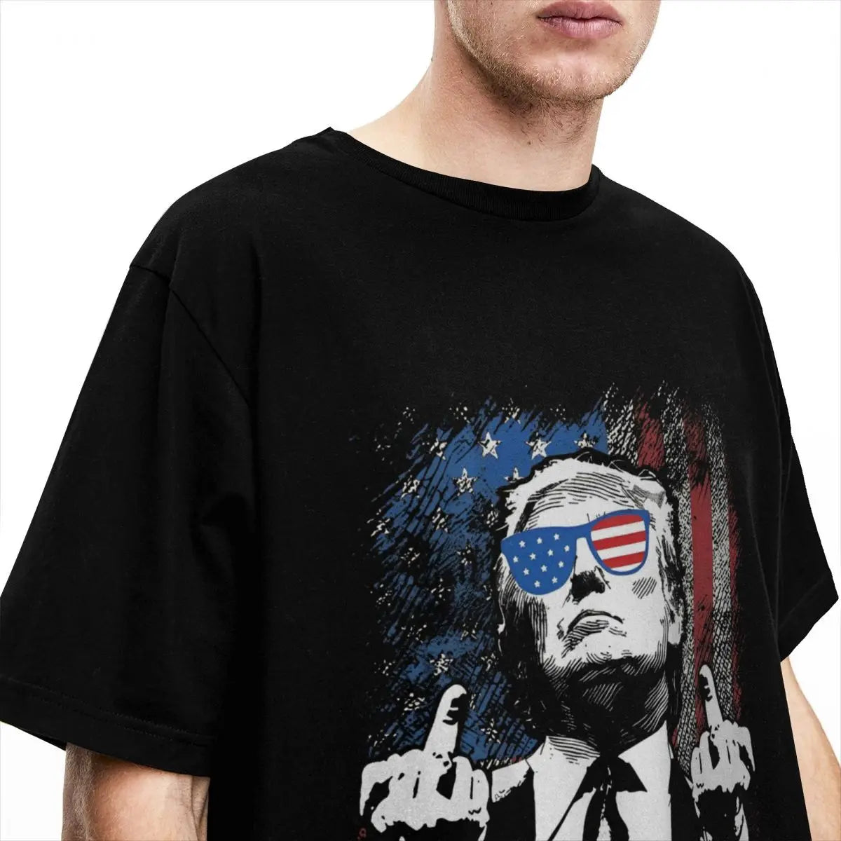 Men Women Shooting At Trump Rally Shirt New Arrival Pure Cotton T Shirts Funny Trump You Missed Top Tee Clothes - reetell