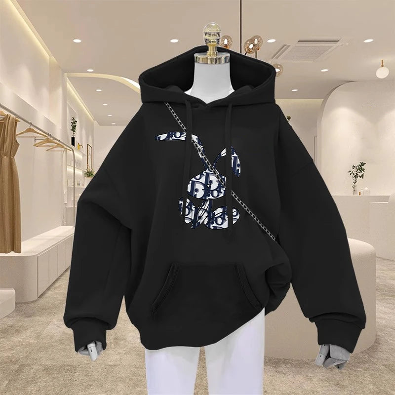 Women High Quality Casual Hoodies Harajuku Y2k Designer Ladies Luuxry Hooded Sweatshirt Female Vintage Trendy Pullovers Clothing - reetell