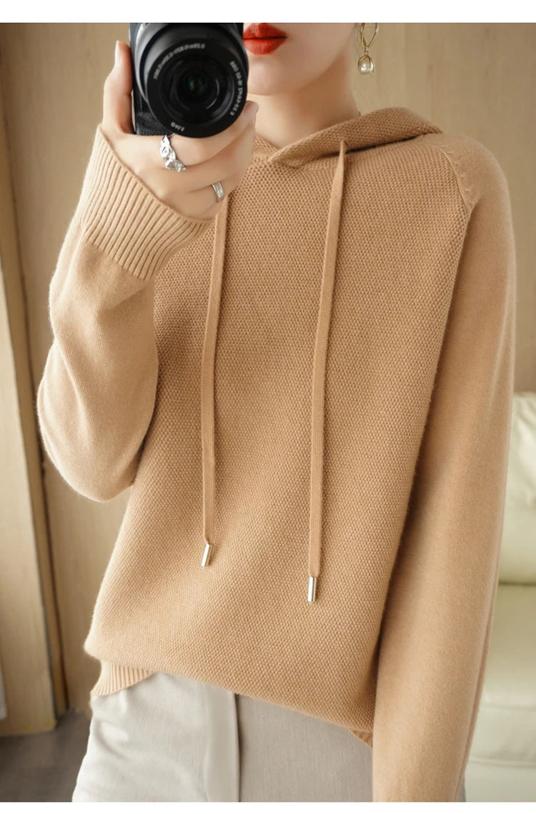 Hoodies And Sweatshirts Long Sleeve Sweaters For Women Wool Clothing New Arrivals Knitted Jumpers Female Outerwears Fashion Tops - reetell