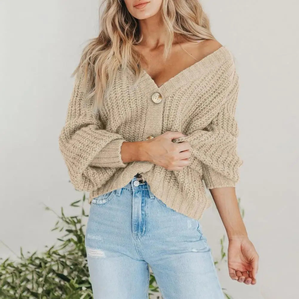 Women Cardigan Sweater Women Casual Cardigan Stylish Women's Chunky Knit Cardigan Fall/winter Open Front Sweater with for Modern - reetell