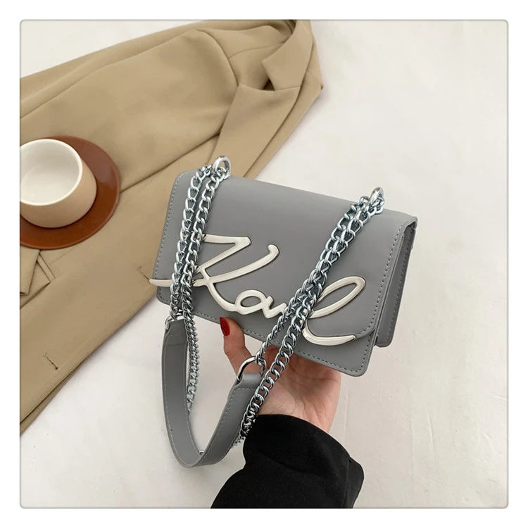 This Year's Popular Bags for Women New Fashion Letter Trend Shoulder Bag Ins Women's Crossbody Small Square Bag Наклонная Сумка - reetell