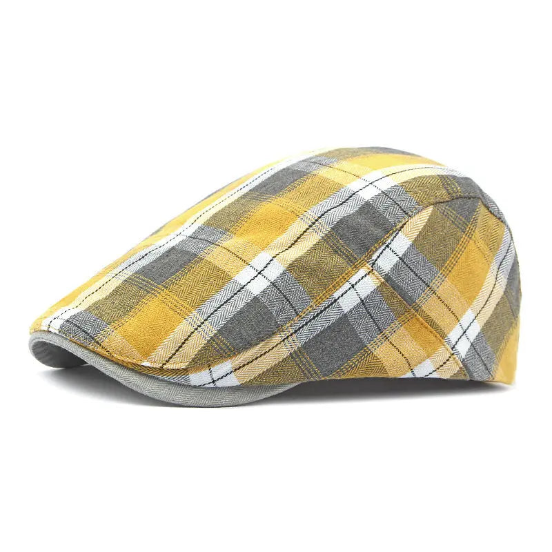 2023 Four Seasons Cotton Print Newsboy Caps Flat Peaked Cap Men and Women Painter Beret Hats 135