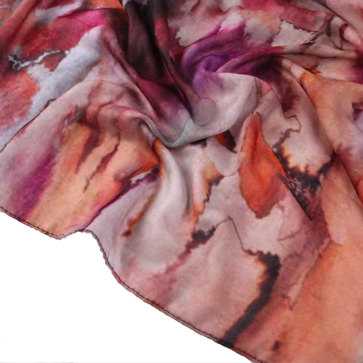 2024 New Print Breathable Hijabs Rayon Viscose Woven Tie-Dye Colorful Shawls Muslim Women Head Scarf Hijabs