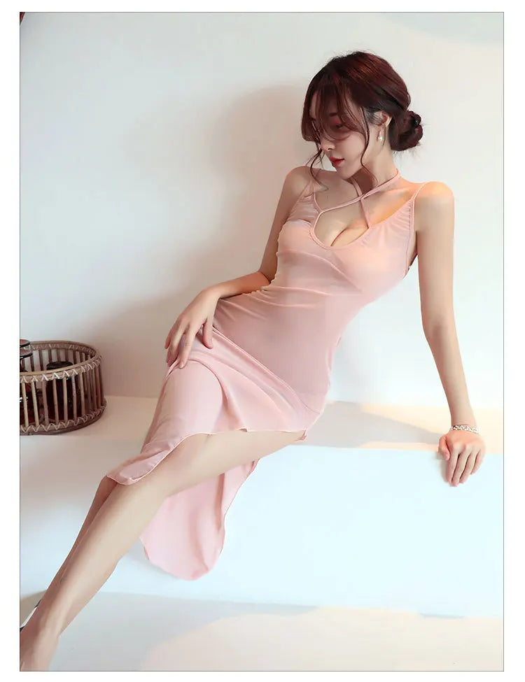 Sexy Perspective Nightclub Dress Thin Cute Long Skirt Womens Dresses Dresses For Formal Occasions Summer Cosplay Party Dresses - reetell