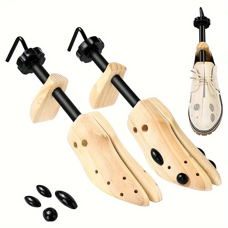 1Pc Shoe Stretcher Women and Men's Shoe Widener - Wooden Expander for Wide Feet, Bunions or Calluses Wooden Shoe Stretcher - reetell