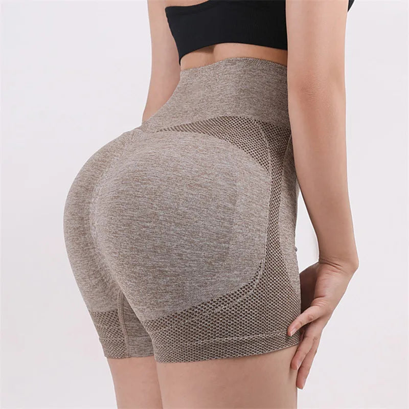 Lady Yoga Shorts High Waist Workout Shorts Fitness Yoga Lift Butt Fitness Women Yoga Gym Running Short Pants Sportswear - reetell