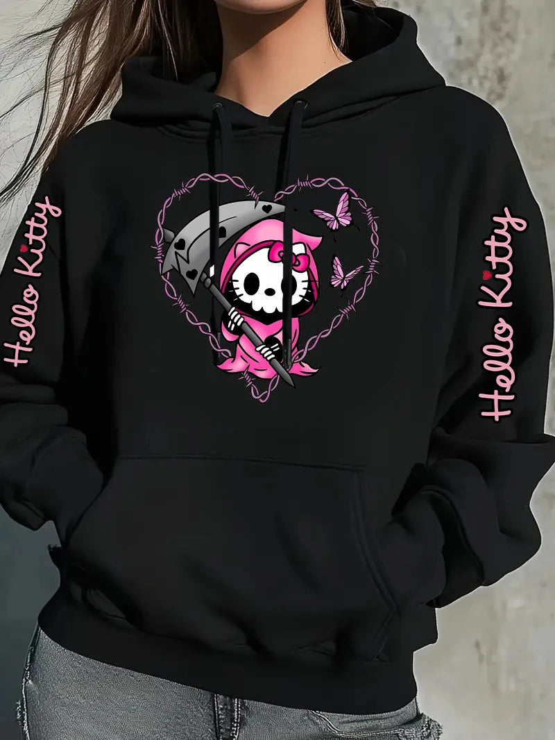 Kawaii HelloKittys Hoodie Anime Y2k Clothes Kuromis Hooded Shirt Long Sleeve Woman Clothing Hoodies Sweatshirt Women Y2k Hoodies - reetell