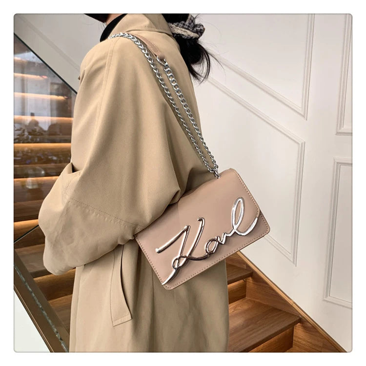 This Year's Popular Bags for Women New Fashion Letter Trend Shoulder Bag Ins Women's Crossbody Small Square Bag Наклонная Сумка - reetell