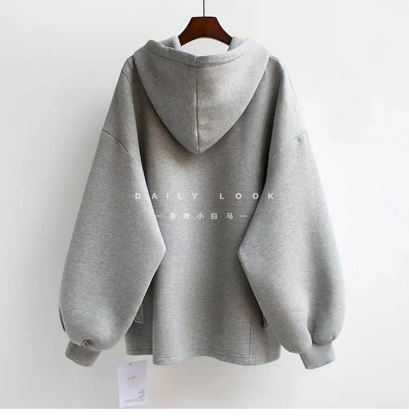 Womens Hoodie Fashion Mid-length Hooded Pullover Korean Style Loose Harajuku Hooded Jackets Summer Autumn 2024 Trendy Top Woman - reetell