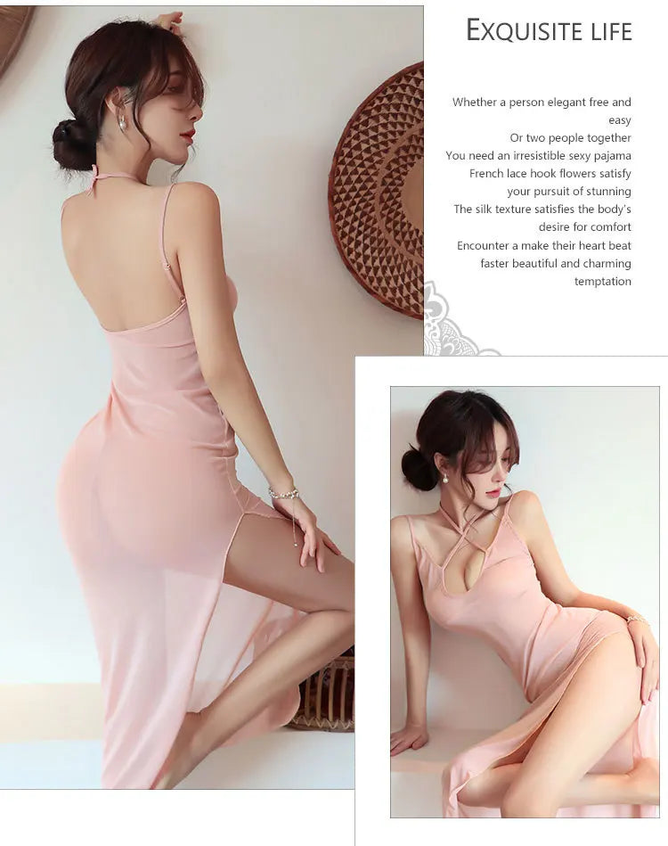 Sexy Perspective Nightclub Dress Thin Cute Long Skirt Womens Dresses Dresses For Formal Occasions Summer Cosplay Party Dresses - reetell