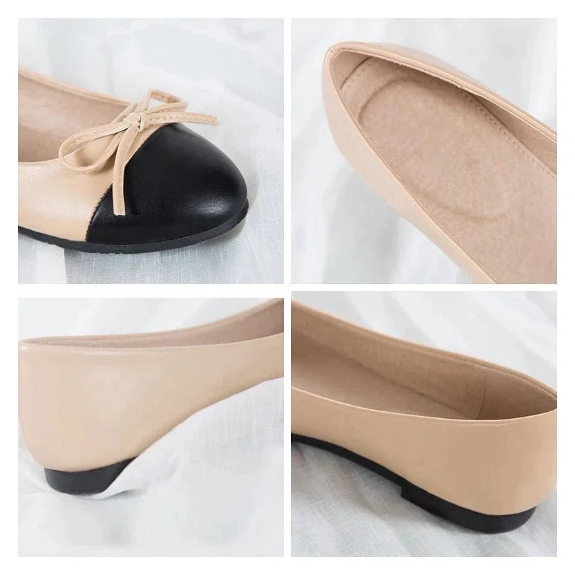 TIMETANGBig Size42Ballet Flats Shoes Women Slip On Soft Ballerina Female Work Shoes Black Beige Casual Shoe chaussure zapatillas - reetell