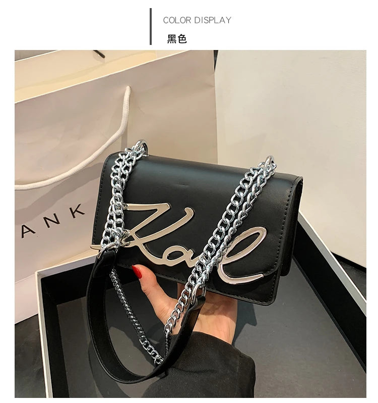 This Year's Popular Bags for Women New Fashion Letter Trend Shoulder Bag Ins Women's Crossbody Small Square Bag Наклонная Сумка - reetell