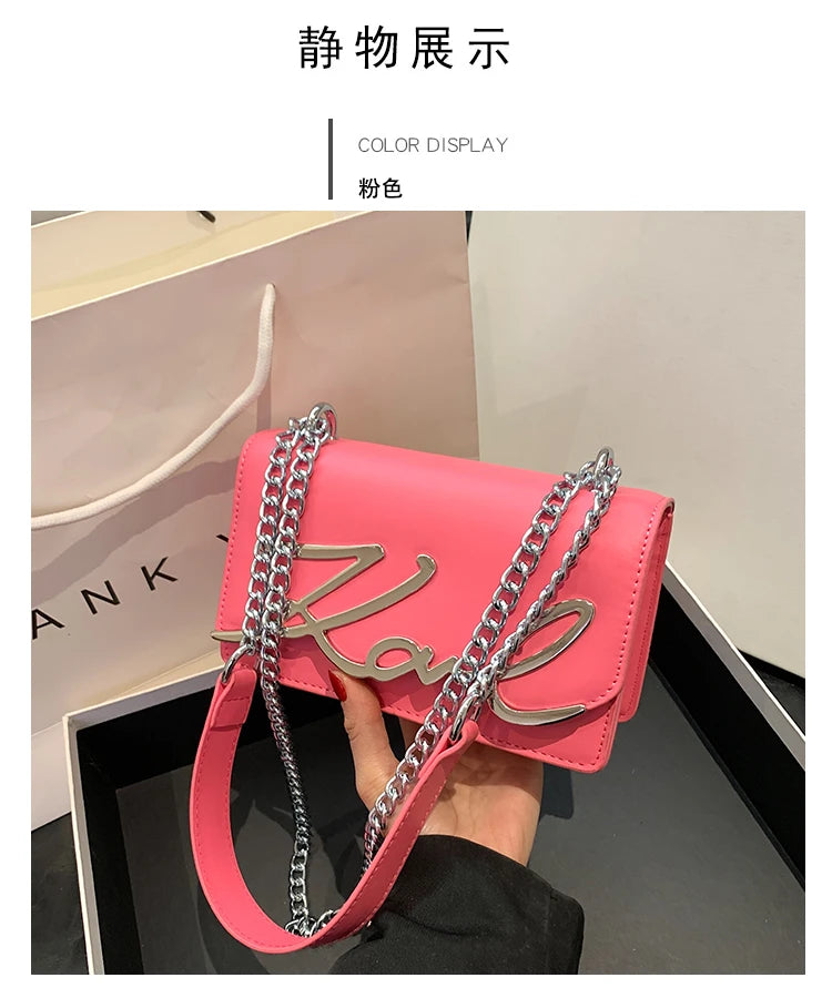 This Year's Popular Bags for Women New Fashion Letter Trend Shoulder Bag Ins Women's Crossbody Small Square Bag Наклонная Сумка - reetell