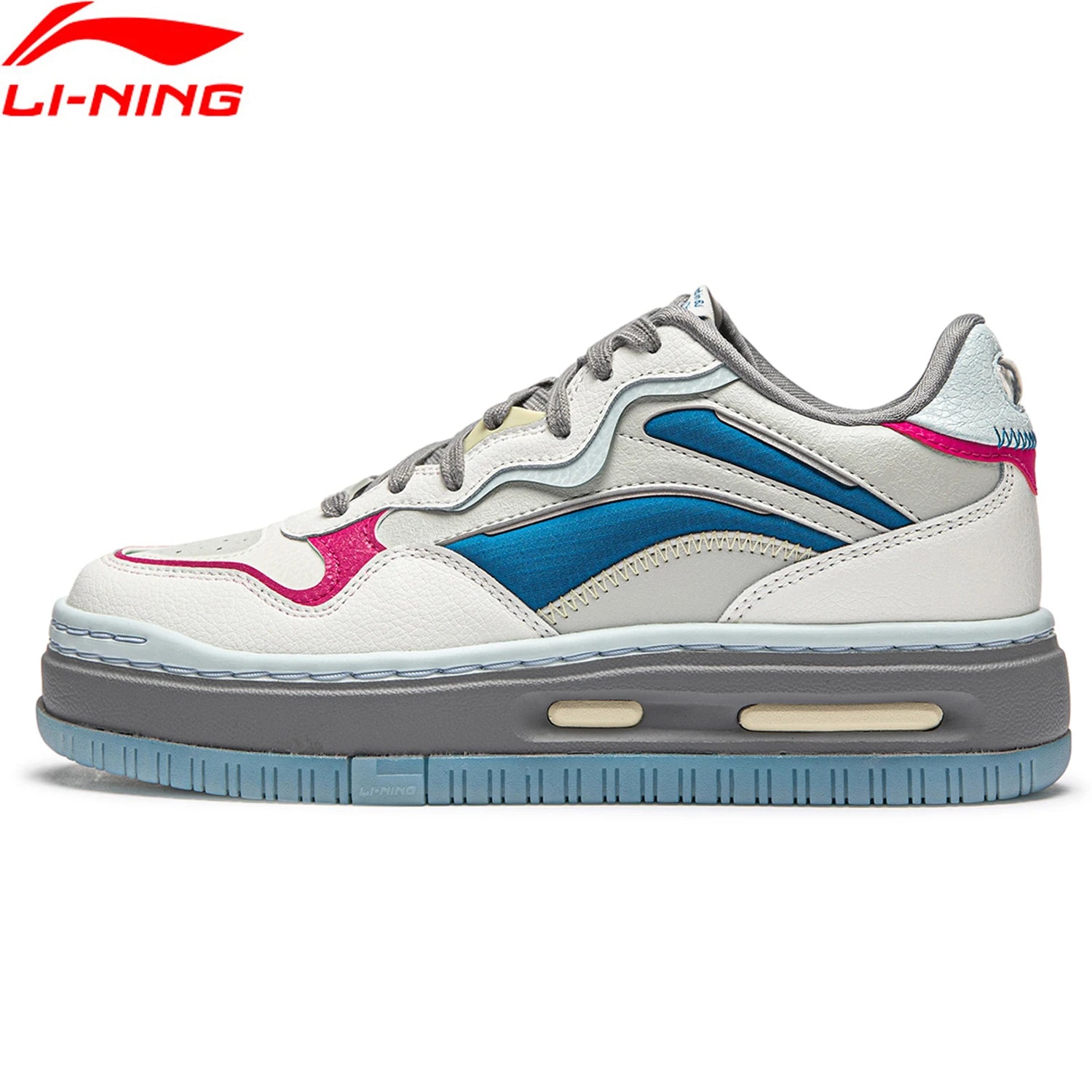 Li-Ning Women FUTURE C1 Classic Lifestyle Shoes Comfortable DUAL CUSHION Retro Leisure Sport Shoes Soft Thick Sneakers AGCU032 - reetell