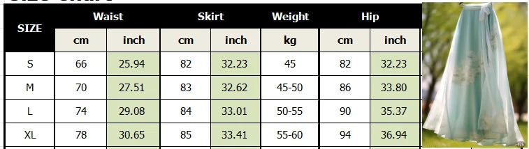 Temperament Chinese Style Summer Women's Zipper Printing Bandage Simplicity Office Lady Loose Slim Chiffon Fairy A-line Skirt - reetell